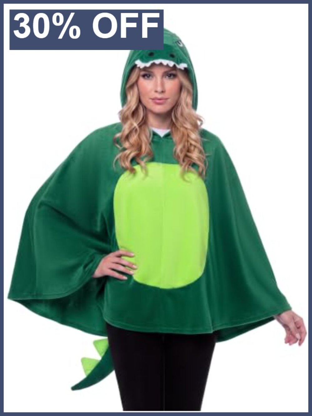 Dinosaur Costume Cape with Hooded Tail Adult Halloween